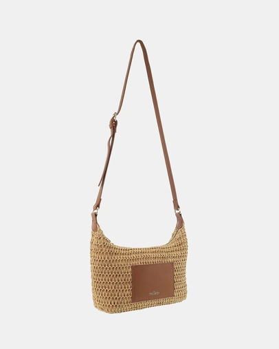 Milleni - Milleni Natural Raffia Crossbody Bag