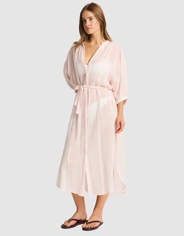 Sea Level Australia - Salt Boho Long Shirt Dress