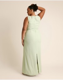 Six Stories - Twist Asymmetrical Chiffon Bridesmaid Dress