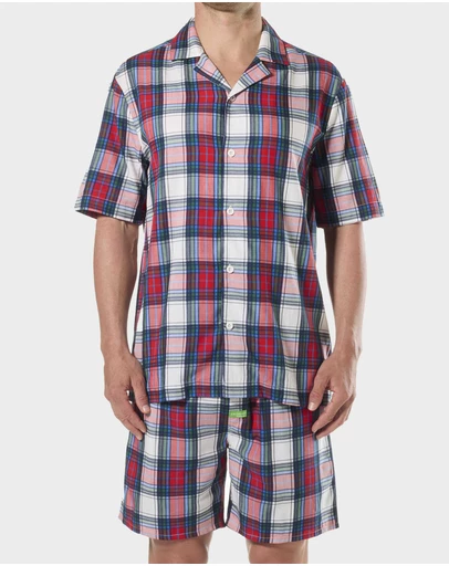 Mitch Dowd - Mitchdowd Mens Check Fam Jam Bamboo Pyjama Set