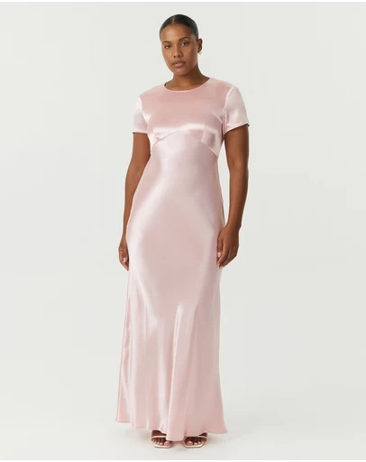 Third Form - Satin Bias Maxi Tee Dress