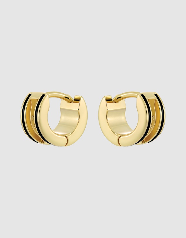 Ted Baker - ROLO: Classic Colour Enamel Roll Huggie Earrings