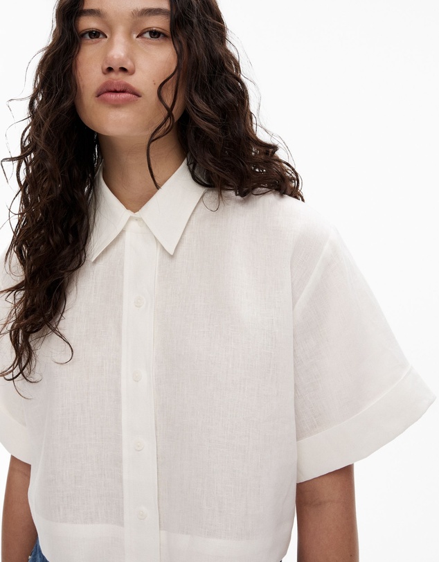 Witchery - Linen Crop Shirt
