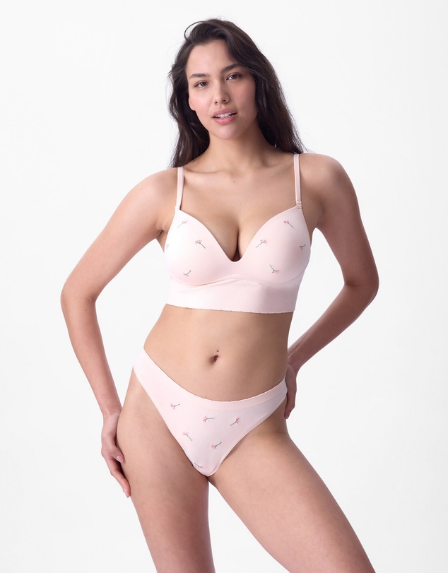Bras N Things - Wispy Bloom Wirefree Lightly Lined Bra - Nude 1