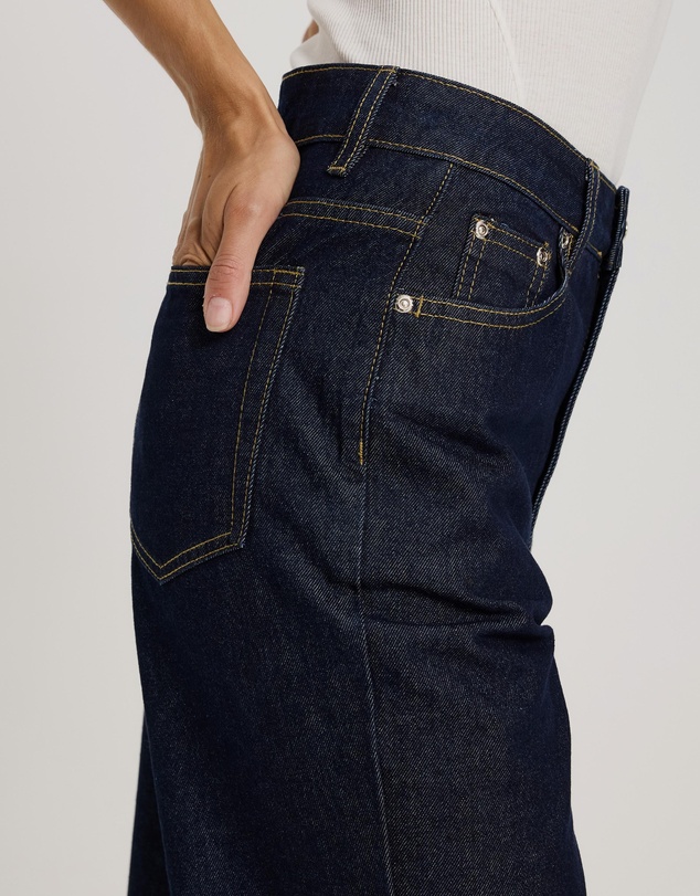 Atmos&Here - Mona Mid Rise Turn-Up Jeans