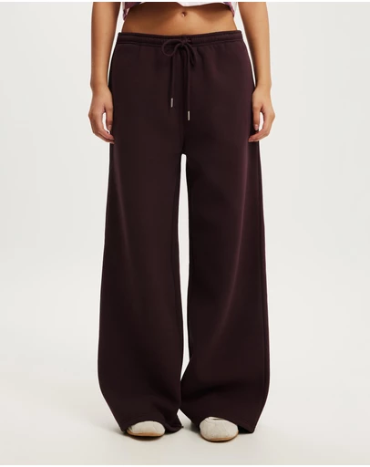 Cotton On Body Active - Plush Tie Waist Wide Leg Sweatpant
