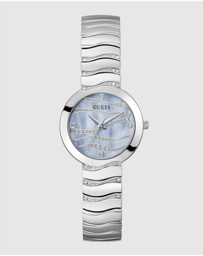 GUESS - Guess Ladies Silver Tone 30mm Analogue Watch