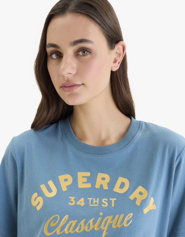 Superdry - Luxe Metallic Logo Relaxed Tee