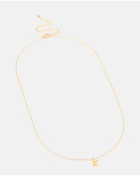 Lovisa - Waterproof Gold Plated Stainless Steel Mini Bubble Letter K Necklace
