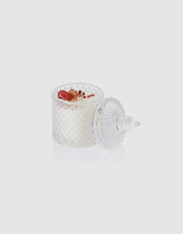 Silk Oil of Morocco - Lunar Eclipse Medium Crystal Candle - Protection & Release