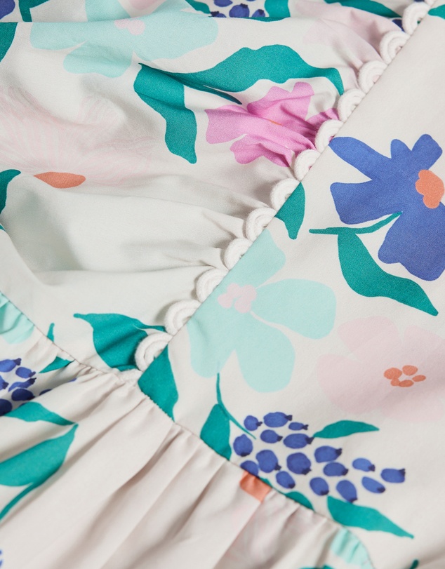 Country Road - Short Puff Sleeve Print Dress