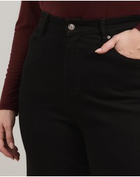 Atmos&Here Curvy - Betty High Waist Wide Leg Stretch Jeans