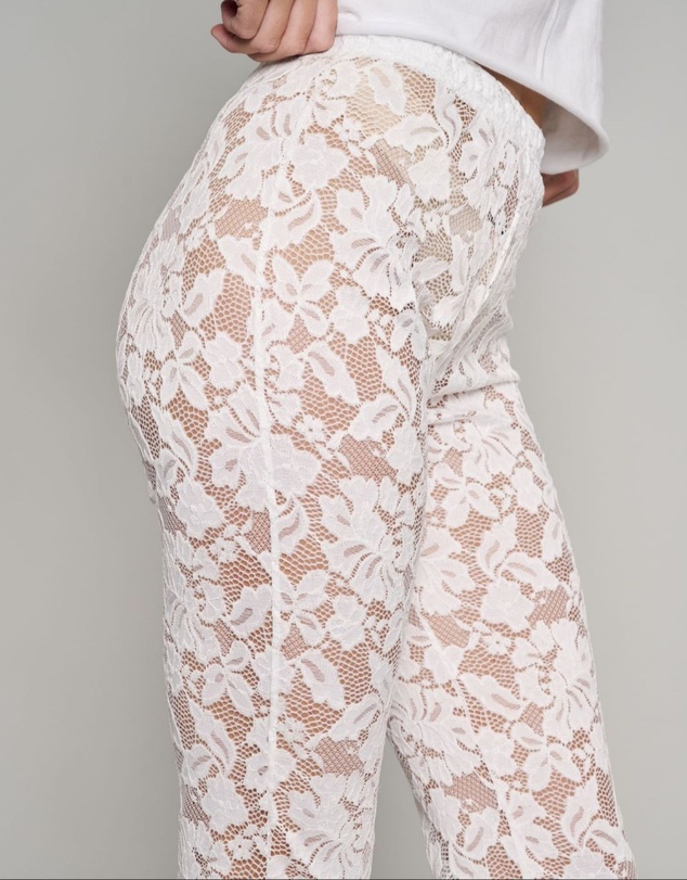 Love and Nostalgia - Courtney Lace Pant - White