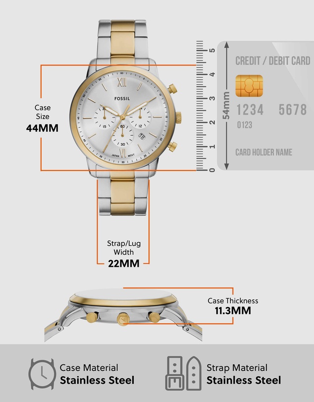 Fossil - Neutra Two Tone Chronograph Watch