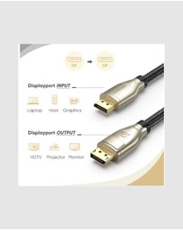 Ugreen - UGreen 8K DisplayPort 1.4 Male to Male Cable 1M Black