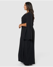 Pink Dusk by Curve Project - Main Character Maxi Cape Dress
