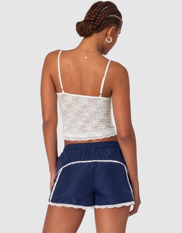 EDIKTED - Cami Sheer Lace Tank Top