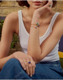 Ottoman Hands - Alara Navy Evil Eye Bracelet