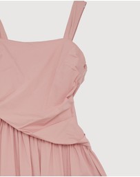 Revibe - Repaired AERE Kylara Ruched Midi Dress - AU 18