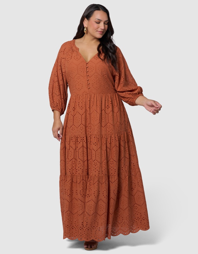 Something 4 Olivia - Giselle Broderie Maxi Dress