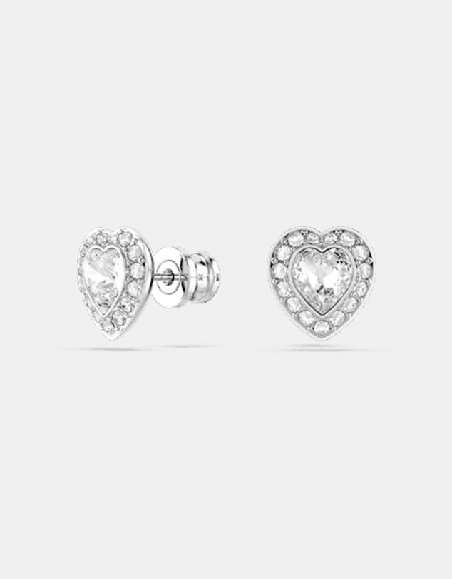 Swarovski - Ariana Grande X Swarovski Set, Mixed Cuts, Heart, White, Rhodium Plated