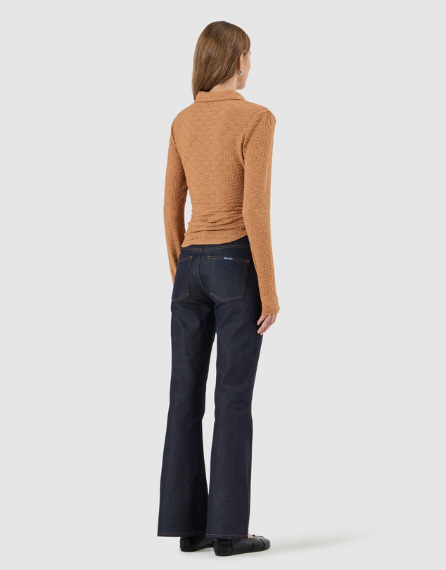 Rolla's - Daisy Lace Long Sleeve Shirt - Caramel