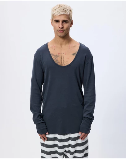 Surrounded By Ghosts - The Aradite Slim Rib Knit Long Sleeve T-Shirt