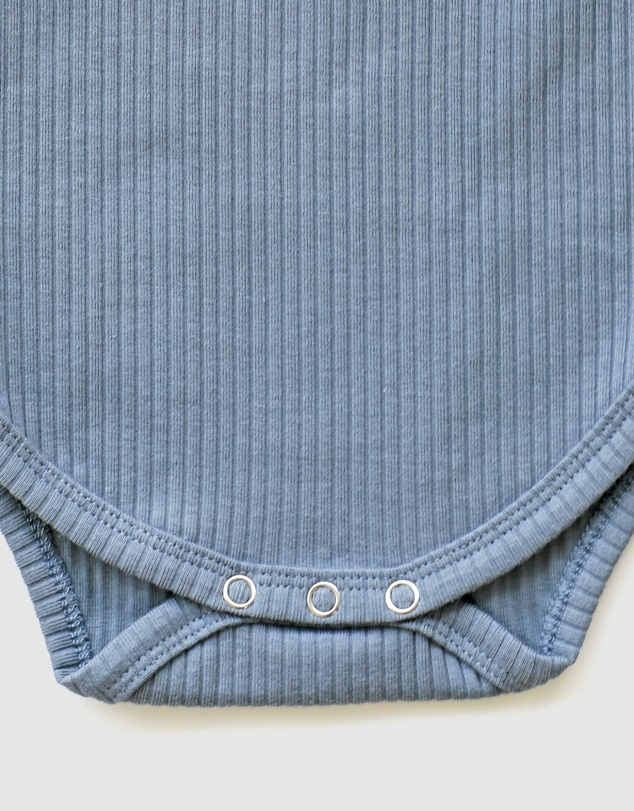 WITH LOVE FOR KIDS - BASICS Wide Ribbed Short Sleeve Onesie - Babies