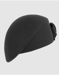 Max Alexander - Winter Black Felt Beret Hat