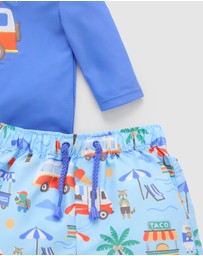 Purebaby - Board Short & Rashie Set- Kids-Babies