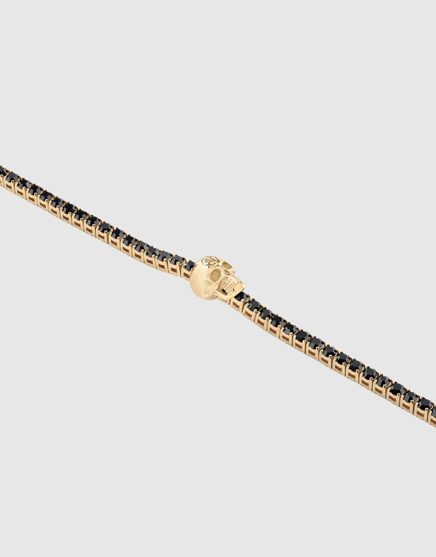 Philipp Plein - Plein Tennis Royal Gold-Tone Tennis Bracelet Black Crystal