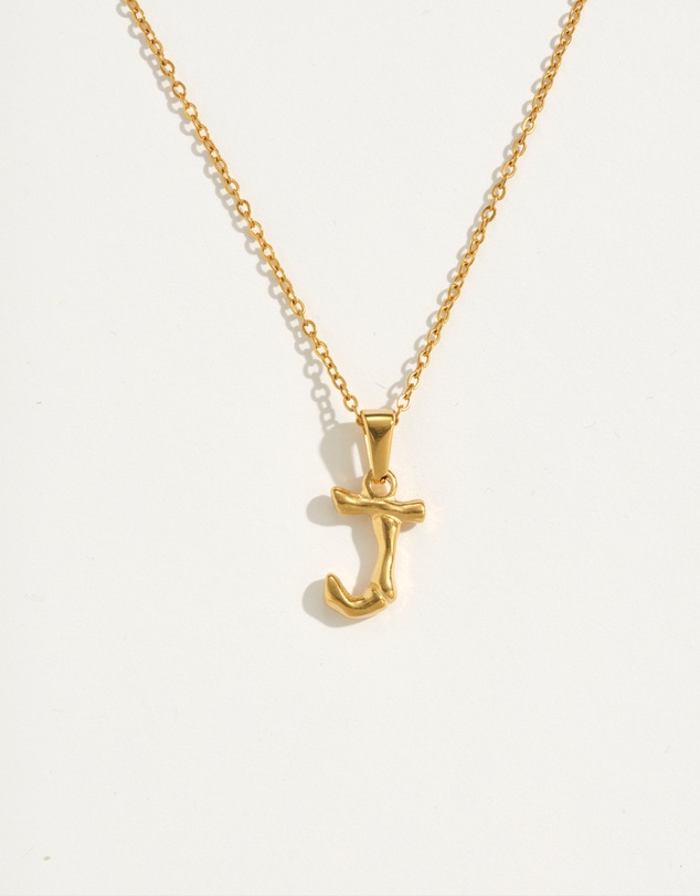 Reliquia - J Initial Gold Charm Necklace