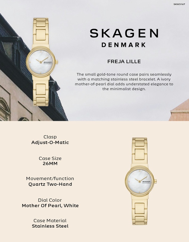 Skagen - Freja Lille Gold Tone Analogue Watch
