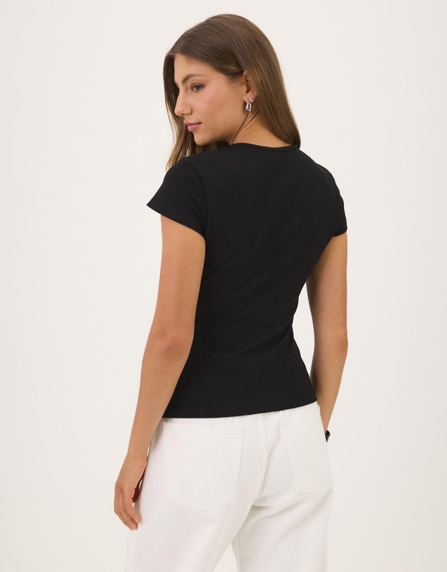 Atmos&Here - Gia Button Front Keyhole Top