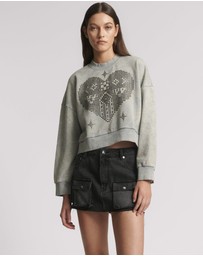 ONE TEASPOON - Sloane Low Waist Denim Mini Skirt - Faded Black