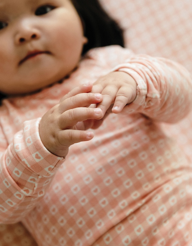 Kynd Baby - Comfy Bodysuit Long Sleeve in Heart Gingham