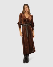 Belle & Bloom - Current Mood Velvet Wrap Dress