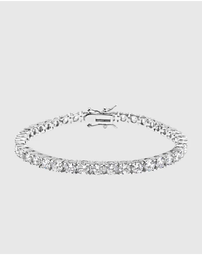 Nialaya Jewellery - Tennis Bracelet with Silver