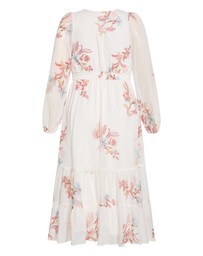 City Chic - Kiki Long Sleeve Print Maxi Dress