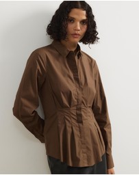 Atmos&Here - Marcy Pin Tuck Long Sleeve Shirt