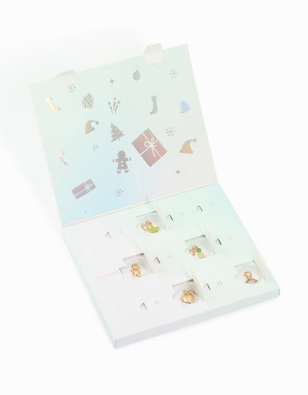 Lovisa - Kids Blue Gold Charm Bracelet 12-Day Advent Calendar