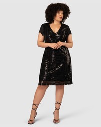 Pink Dusk by Curve Project - Over The Top Sequin Mini Dress