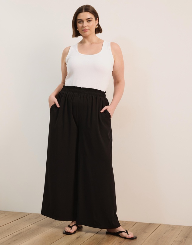 Atmos&Here Curvy - Flora Wide Leg Pants