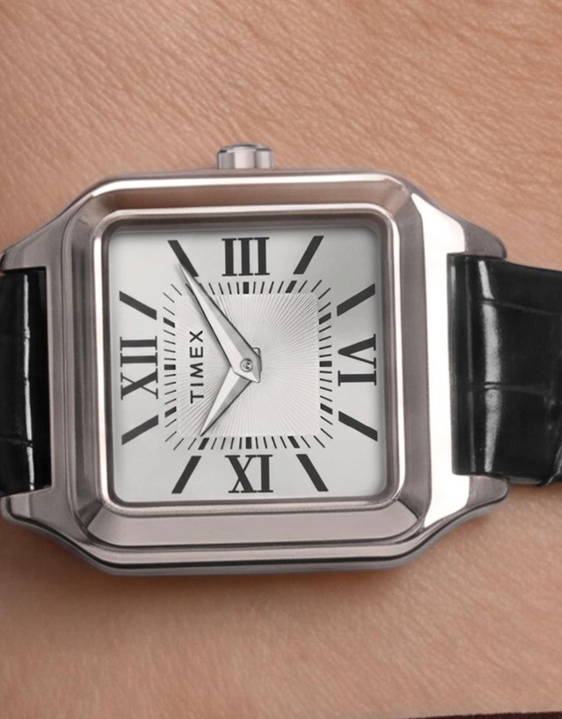 TIMEX - Addison 23mm Black Leather Strap Watch