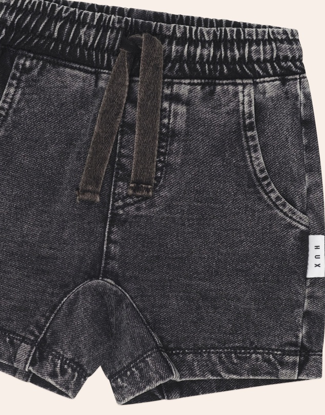 Huxbaby - Denim Knit Gusset Shorts - Babies-Kids