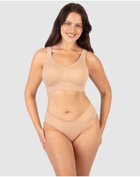 B Free Intimate Apparel - Wide Strap Wirefree Bra with Fixed Comfort Cups (A-B-C-D) Cup