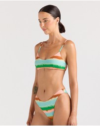 Poolside Paradiso - Luna Scoop Bralette Bikini Top - Seaglass