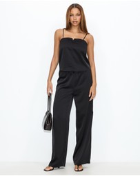 Dazie - Golden Hour Satin Drawstring Pants