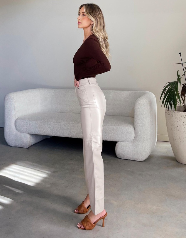 Dazie - True Calling Faux Leather High Waisted Pants