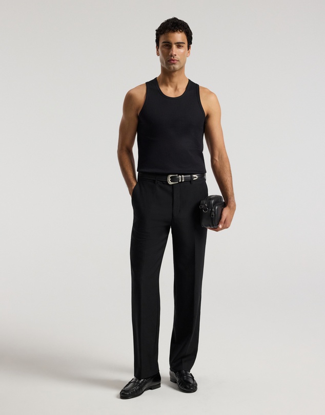 Calibre - Ribbed Cotton Tank Black